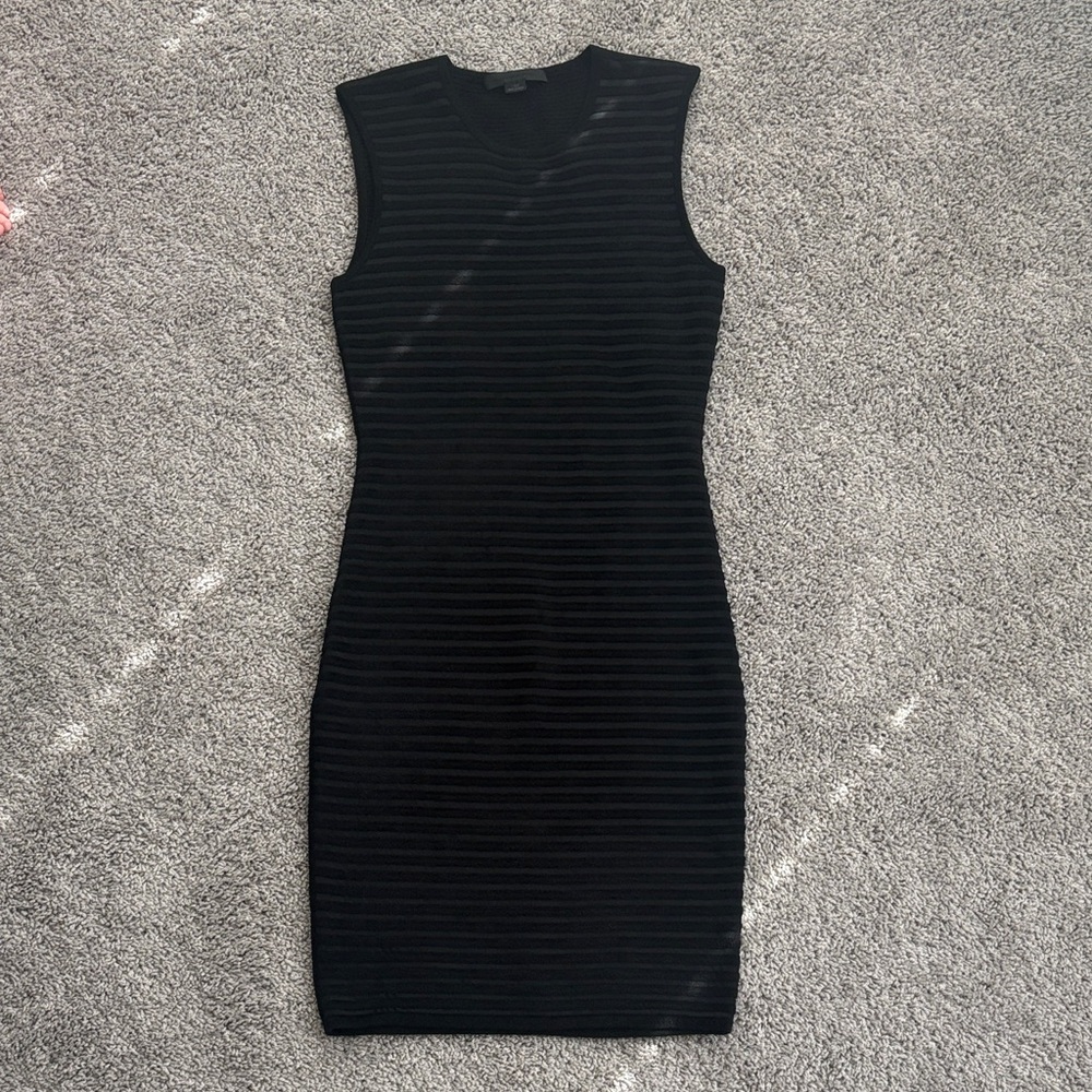 Alexander Wang Black Textured Mini Dress